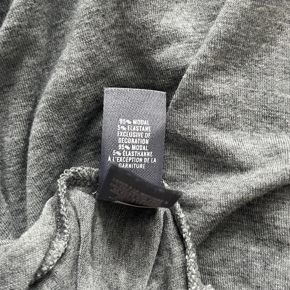 aerie Grey and White Floral Lace Trim Pajama Tank Top - Picture 5 of 5